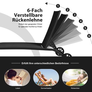 Costway Ρυθμιζόμενη εξωτερική ξαπλώστρα με ρόδες και γρήγορο στέγν... Costway Ρυθμιζόμενη εξωτερική ξαπλώστρα με ρόδες και γρήγορο στέγν...