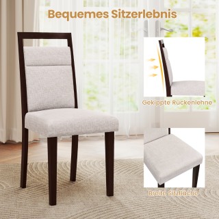 Costway Σετ 2 Πολυθρόνων Τραπεζαρίας με Επένδυση Καθίσματος & Ρυθμι...