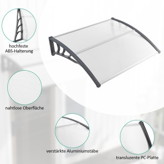 Costway Γκρι και Ασημί Στέγαστρο Πόρτας 122 x 99 εκ. NP11229HS Costway Γκρι και Ασημί Στέγαστρο Πόρτας 122 x 99 εκ. NP11229HS