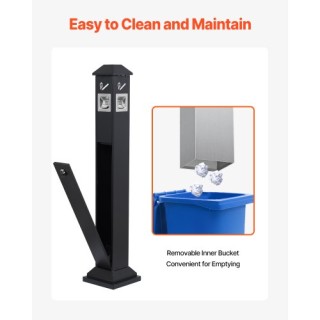 VEVOR Κάδος Αποτσίγαρων με 4 Ανοίγματα Μαύρος SYYHTLSKZFTTQ80S0V0 VEVOR Κάδος Αποτσίγαρων με 4 Ανοίγματα Μαύρος SYYHTLSKZFTTQ80S0V0