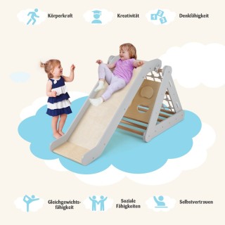 Costway Τριγωνικό Αναρριχητικό Παιχνίδι με Ράμπα για Παιδιά TS10164GR