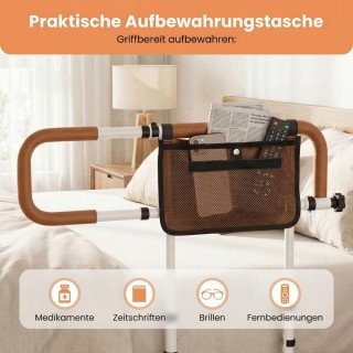 Costway Πτυσσόμενο Κάγκελο Κρεβατιού για Ηλικιωμένους με Ρυθμιζόμεν...