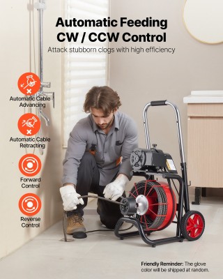 VEVOR Αποφρακτική Μηχανή 30m x 10.5mm Μεταφερόμενη, Αυτόματη Τροφοδ... VEVOR Αποφρακτική Μηχανή 30m x 10.5mm Μεταφερόμενη, Αυτόματη Τροφοδ...