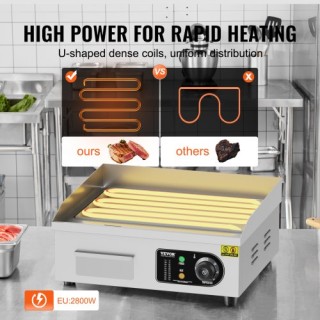 Επαγγελματική Ηλεκτρική Πλάκα Ψησίματος VEVOR 2800 W 122℉-572℉ SYK... Επαγγελματική Ηλεκτρική Πλάκα Ψησίματος VEVOR 2800 W 122℉-572℉ SYK...