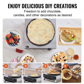 VEVOR 16 Ηλεκτρική Κρεπιέρα Επαγγελματική 1700W Αντικολλητική SYJB... VEVOR 16 Ηλεκτρική Κρεπιέρα Επαγγελματική 1700W Αντικολλητική SYJB...