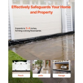 VEVOR Εμπόδια Πλημμύρας, 8 Τμχ, 480 x 435 mm, Ενεργοποιούνται με Νε...