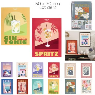 Home Deco Factory Σετ 2 Διακοσμητικών Αφισών 50 x 70 εκ με Τυχαία Ε... Home Deco Factory Σετ 2 Διακοσμητικών Αφισών 50 x 70 εκ με Τυχαία Ε...