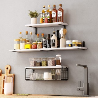 BAKAJI Σετ 4+1 Λευκά Ξύλινα Ράφια Τοίχου Πολυχρηστική Ραφιέρα 0284... BAKAJI Σετ 4+1 Λευκά Ξύλινα Ράφια Τοίχου Πολυχρηστική Ραφιέρα 0284...