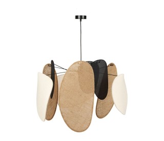 Ostaria Κρεμαστό φωτιστικό λινό και γιούτα Almeria μπεζ, μαύρο και ... Ostaria Κρεμαστό φωτιστικό λινό και γιούτα Almeria μπεζ, μαύρο και ...