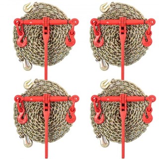 Σετ Δεσίματος VEVOR με Αλυσίδα & Καστάνια, 5/16, 6600LBS, 4 Αλυσίδε...