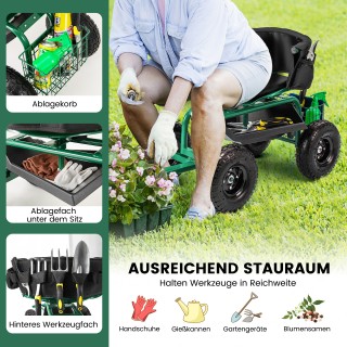 Costway  Κινητή θέση κήπου με κατευθυνόμενη κίνησή - πράσινο και πο...