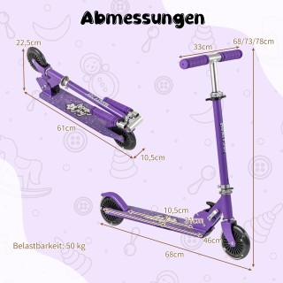 Costway Πτυσσόμενο Παιδικό Πατίνι με LED Ρόδες και Λουρί Μεταφοράς... Costway Πτυσσόμενο Παιδικό Πατίνι με LED Ρόδες και Λουρί Μεταφοράς...