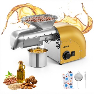 VEVOR Ηλεκτρικό Πιεστήριο Λαδιού 5 kg/h 1250W με Θερμή & Ψυχρή Έκθλ...