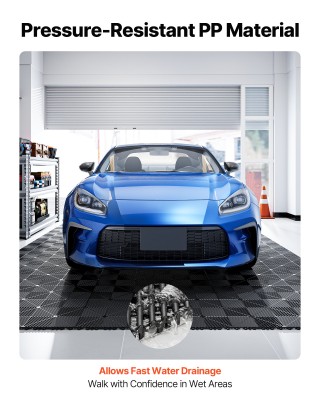 VEVOR Διαπλεκόμενα Αντιολισθητικά Πλακίδια Αποστράγγισης PP 310 x 3...