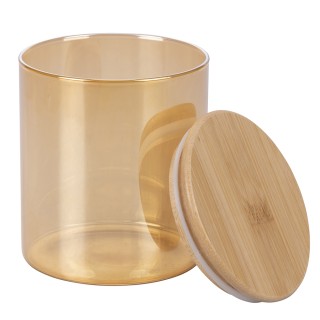 Galileo Γυάλινο Βάζο Amber 1L από Βοριοπυριτικό Γυαλί με Καπάκι από...