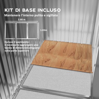 Outsunny Μεταλλικό Σπιτάκι Κήπου με 4 Αεραγωγούς και 2 Συρόμενες Π... Outsunny Μεταλλικό Σπιτάκι Κήπου με 4 Αεραγωγούς και 2 Συρόμενες Π...