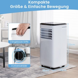 Costway Φορητό Κλιματιστικό 9000 BTU με Σωλήνα Εξαγωγής - 4 σε 1 Κλ...