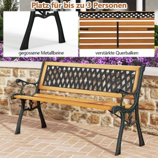 Costway Διθέσιος Κήπος Ξύλινος Πάγκος με Μπράτσα & Πλάτη Ανθεκτικός... Costway Διθέσιος Κήπος Ξύλινος Πάγκος με Μπράτσα & Πλάτη Ανθεκτικός...