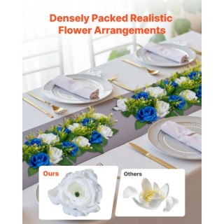 VEVOR Μπάλες Λουλουδιών για Γάμο 10 Τεμάχια Μπλε και Λευκό ZSHQTXLS... VEVOR Μπάλες Λουλουδιών για Γάμο 10 Τεμάχια Μπλε και Λευκό ZSHQTXLS...