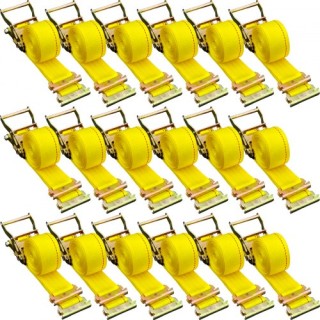 VEVOR Σετ 18 Ιμάντες Δεσίματος 15 για E-Track - Κίτρινοι, 2000kg, 4...
