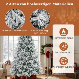 Costway 270 εκ Τεχνητό Χριστουγεννιάτικο Δέντρο με Φωτισμό και Χιόν... Costway 270 εκ Τεχνητό Χριστουγεννιάτικο Δέντρο με Φωτισμό και Χιόν...