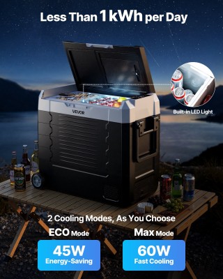 VEVOR Ηλεκτρικό Ψυγείο Αυτοκινήτου με Κομπρέσορα 55L -12/24V/AC100-...