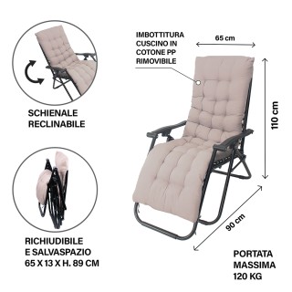 Galileo Πολυθρόνα μεγάλης άνεσης εξοπλισμένη με αποσπώμενο μαξιλάρι...
