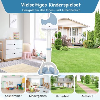 Costway 4-σε-1 Κέντρο Αθλητικών Δραστηριοτήτων για Παιδιά UY10085BL Costway 4-σε-1 Κέντρο Αθλητικών Δραστηριοτήτων για Παιδιά UY10085BL