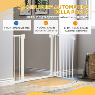 PawHut Πόρτα Ασφαλείας για Μικρούς και Μεσαίους Σκύλους με Διπλή Κλ...