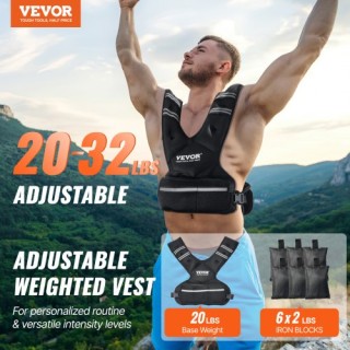 VEVOR Ρυθμιζόμενο Γιλέκο Βάρους 20-32lb για Άνδρες & Γυναίκες για ... VEVOR Ρυθμιζόμενο Γιλέκο Βάρους 20-32lb για Άνδρες & Γυναίκες για ...