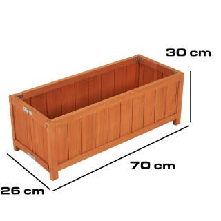 BAKAJI Πτυσσόμενη Ξύλινη Ζαρντινιέρα για Λουλούδια και Φυτά Εξωτερι...