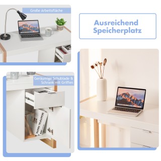 Costway Μοντέρνο Γραφείο Υπολογιστή με Ντουλάπι Αποθήκευσης 112,5 x... Costway Μοντέρνο Γραφείο Υπολογιστή με Ντουλάπι Αποθήκευσης 112,5 x...