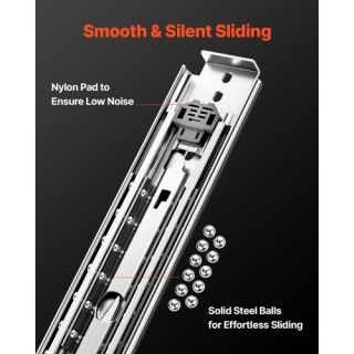 VEVOR Συρόμενοι Οδηγοί Συρταριών 18-60 εκ. με Απαλό Κλείσιμο και Πλ... VEVOR Συρόμενοι Οδηγοί Συρταριών 18-60 εκ. με Απαλό Κλείσιμο και Πλ...