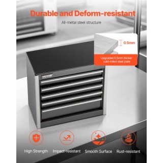 VEVOR Φορητή Μεταλλική Εργαλειοθήκη 8.6 ιντσών με 5 Συρτάρια CTSBXS...