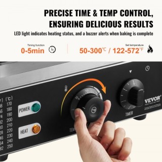 Ηλεκτρική Μηχανή Ντόνατ VEVOR, 1550W, 12 Θέσεων  XXSYTTQJ1550L3I78V2