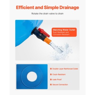 VEVOR Φορητή Δεξαμενή Ψαριών από Ανθεκτικό Καμβά, 818 Γαλόνια, Μπλε...