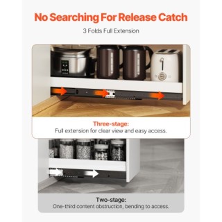 VEVOR Συρόμενοι Οδηγοί Συρταριών 16 Υποσκαφής για Ντουλάπια Σκάλας,...