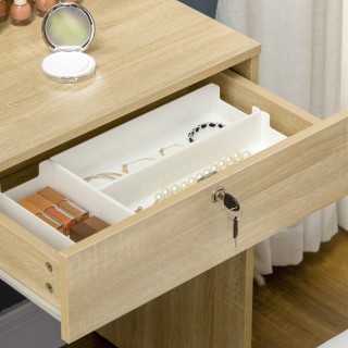 Σετ Τουαλέτα Μακιγιάζ με Καθρέπτη, Τραπέζι Μακιγιάζ, Σκαμπό, 4 Συρτ... Σετ Τουαλέτα Μακιγιάζ με Καθρέπτη, Τραπέζι Μακιγιάζ, Σκαμπό, 4 Συρτ...