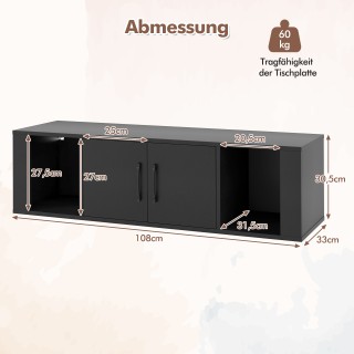 Costway Δίφυλλη Επιτοίχια Ντουλάπα & Κρεμαστό Γραφείο 108 x 33 x 30... Costway Δίφυλλη Επιτοίχια Ντουλάπα & Κρεμαστό Γραφείο 108 x 33 x 30...