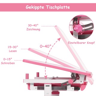 Costway  Παιδικό Γραφείο με Ρυθμιζόμενο Ύψος και Κλίση - Διαθέσιμο ...