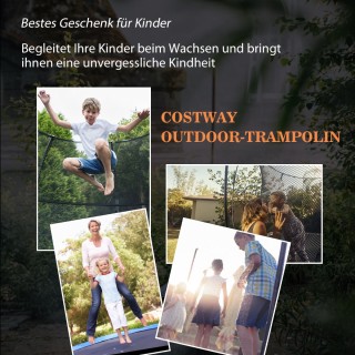 Costway  Εξωτερικό Τραμπολίνο με Μπασκέτα - Διάμετρος 244 εκ. TW10073+