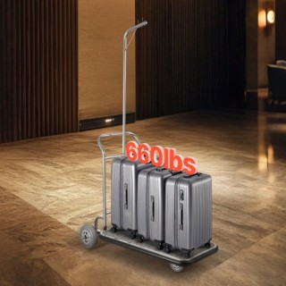 VEVOR Καρότσι Αποσκευών 600 LBS 3 Τροχοί Ανοξείδωτο Ατσάλι XLYTCYS5...