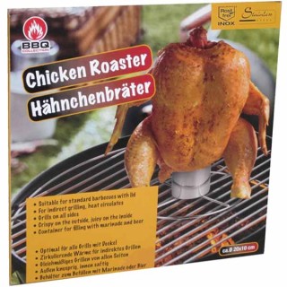 BBQ COLLECTION Στήριγμα Ψησίματος Κοτόπουλου για Μπάρμπεκιου με Ατσ...