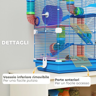 PawHut Πολυεπίπεδο Κλουβί Χάμστερ 5 Επιπέδων με Σήραγγες και Αξεσου... PawHut Πολυεπίπεδο Κλουβί Χάμστερ 5 Επιπέδων με Σήραγγες και Αξεσου...