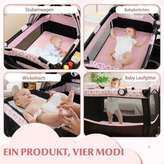 Costway 4-σε-1 Κέντρο Βρεφικής Φροντίδας με Κούνια, Κρεβατάκι, Αλλα... Costway 4-σε-1 Κέντρο Βρεφικής Φροντίδας με Κούνια, Κρεβατάκι, Αλλα...