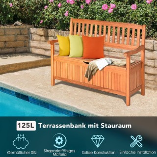 Costway Εξωτερικός Πάγκος Αποθήκευσης από Ξύλο Ακακίας 107x59x90 εκ...