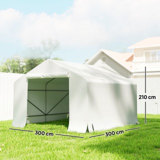 Outsunny Καμπάνα Κήπου και Σκηνή Γκαράζ 300 x 300 x 210 cm, Αδιάβρο...