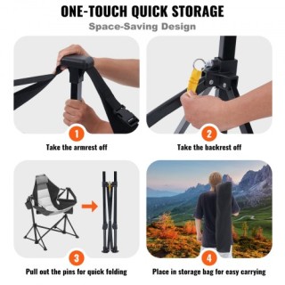 VEVOR  Πτυσσόμενη Καρέκλα Αιώρας 300 lbs Φορτίο PTTYYBTYDCXH71YMXV0