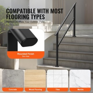 Εξωτερικά Κάγκελα VEVOR 4-5 για Ηλικιωμένους Μαύρο Ατσάλινο Σωλήνα ... Εξωτερικά Κάγκελα VEVOR 4-5 για Ηλικιωμένους Μαύρο Ατσάλινο Σωλήνα ...