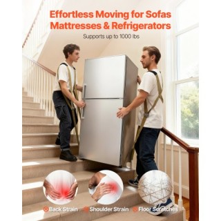 VEVOR Σύστημα Μεταφοράς 2 Ατόμων με Ιμάντες για Μεταφορά έως 453.6 ...